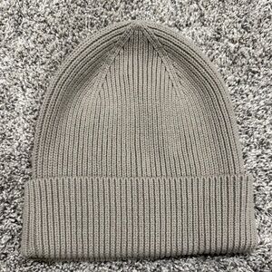 Gap Ribbed Knit Beanie Taupe Brown Organic Cotton Blend Hat NWT One Size